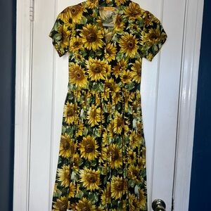Sunflower Print Dress